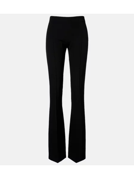 Pantaloni The Row de lână evazate negru