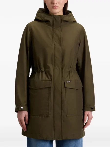 Geacă parka Woolrich cu glugă verde
