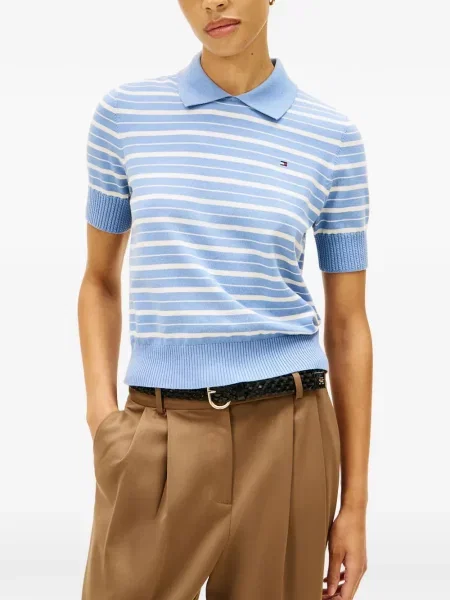 Top Tommy Hilfiger cu dungi albastru