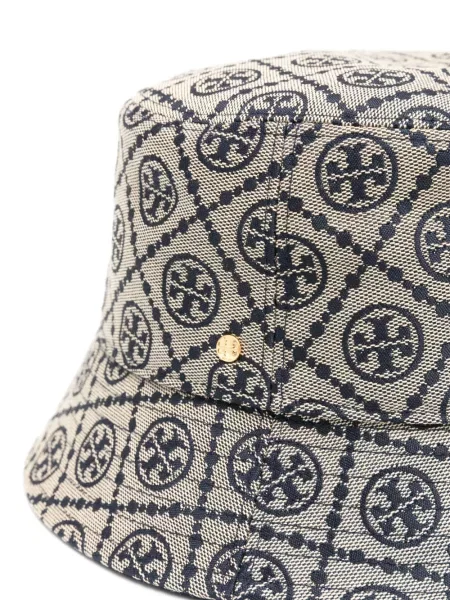 Žakardinė skrybėlė Tory Burch mėlyna