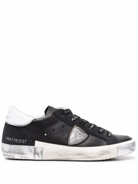 Sneakerși Philippe Model Paris cu șireturi din dantelă negru