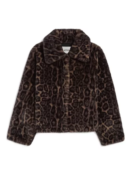Geacă Apparis cu imagine cu model leopard maro