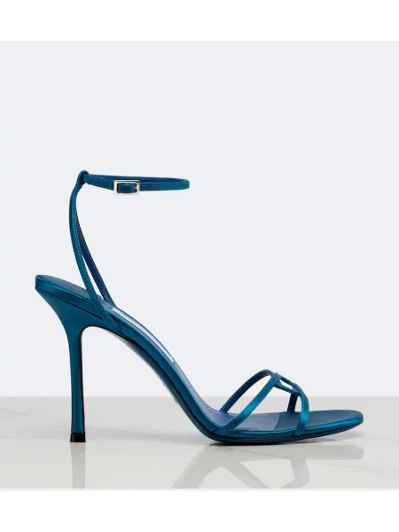 Sandale Jimmy Choo din satin albastru