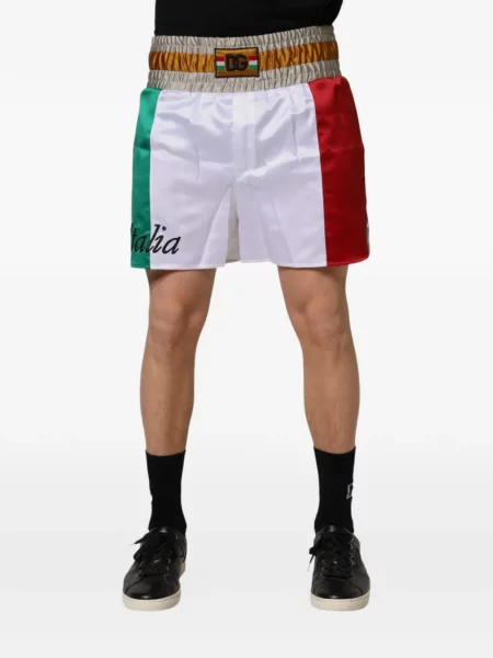 Pantaloni scurți Dolce & Gabbana cu autograf alb