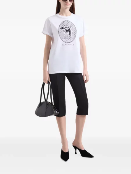 Tricou Nina Ricci cu imagine alb