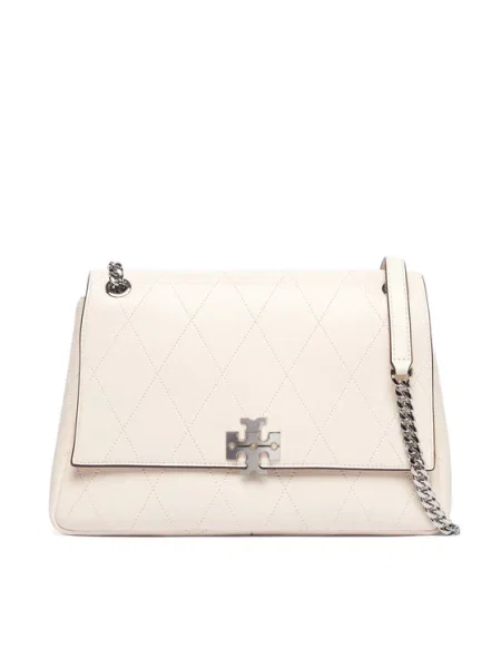 Geantă Tory Burch Charlie Quilted Shoulder Bag bej