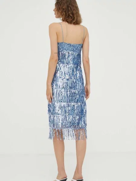 Samsoe Samsoe rochie mini mulata albastru