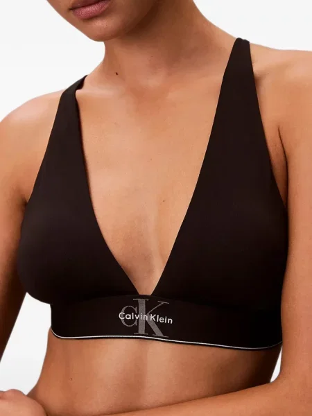 Sutien triunghi Calvin Klein cu imagine negru