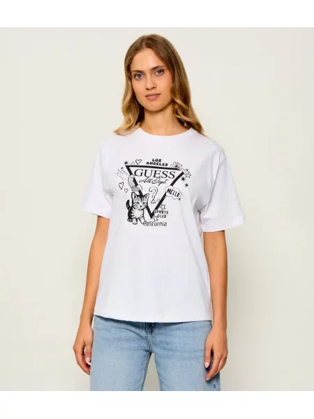 GUESS ACTIVE Tricou Kitten alb