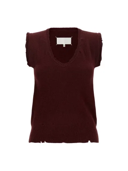 Sweter Maison Margiela wełniany czerwony