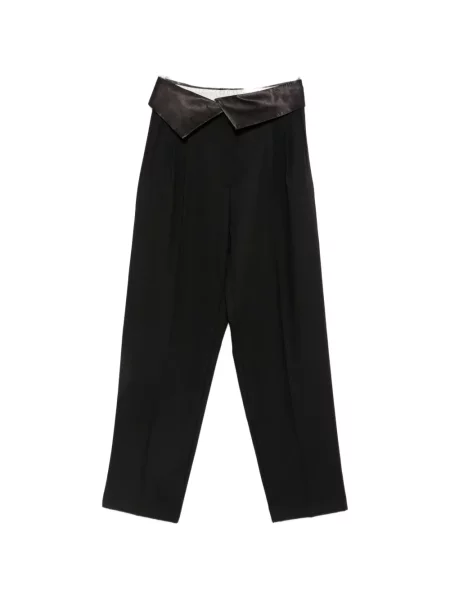 Pantaloni Alysi din satin negru