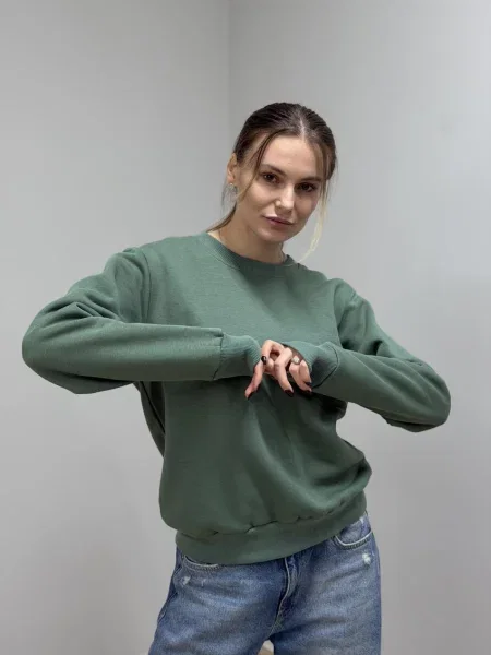 Світшот Umon оливковий бавовна/еластан