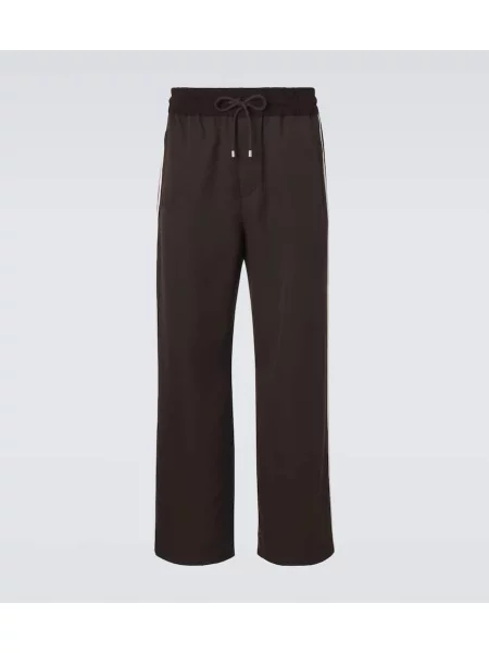Pantaloni Loewe de lână cu picior lat maro