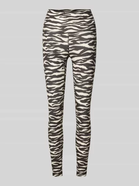 Legginsy z wysokim stanem z tkaniny stylizowanej na denim Juvia czarne