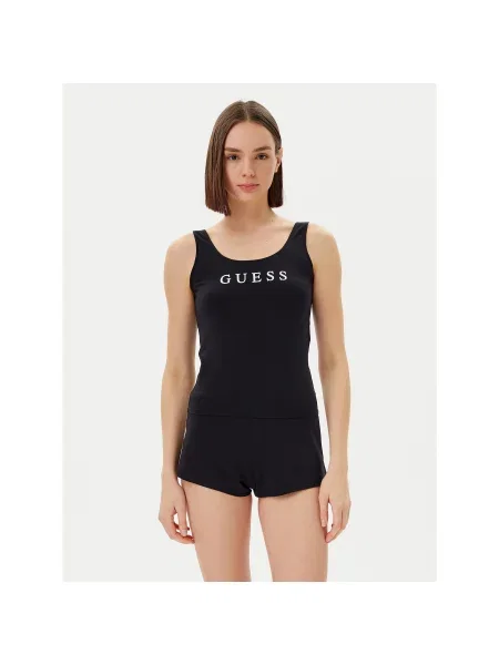 Guess Pižama Regular Fit črna