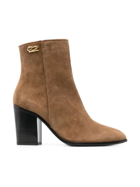Botki Giuseppe Zanotti skórzane brązowe