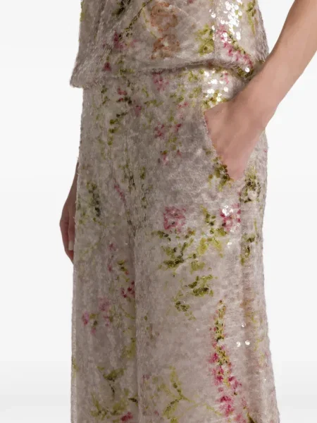 Панталон Alberta Ferretti с пайети на цветя
