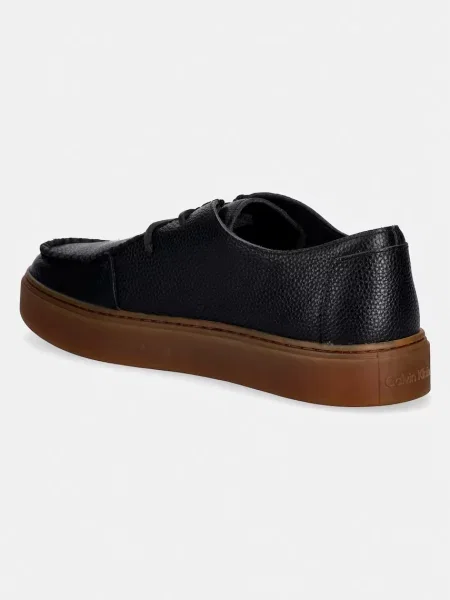 Bőr félcipo Calvin Klein fekete