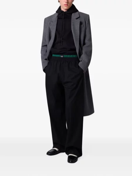 Pantaloni Msgm cu autograf negru