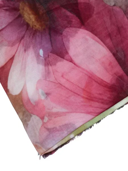 Fular D'aniello cu perle cu model floral negru
