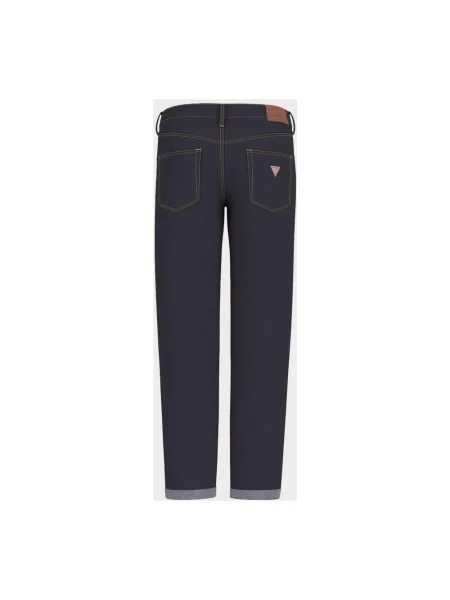 Guess Jeans spodnie granatowy w fasonie chinos niebieskie