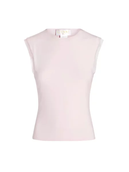Top Genny bez rękawów z dżerseju różowy
