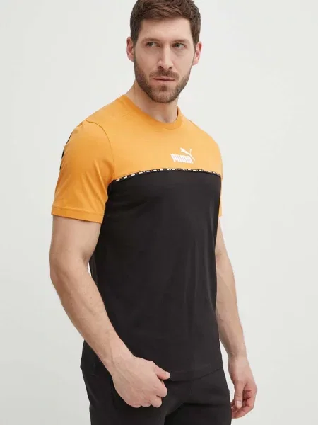 Тениска Puma с десен кафяво