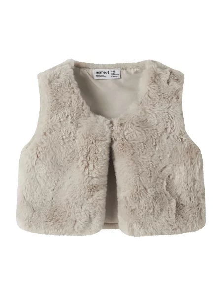 NAME IT Vestă NMFNANIS taupe gri