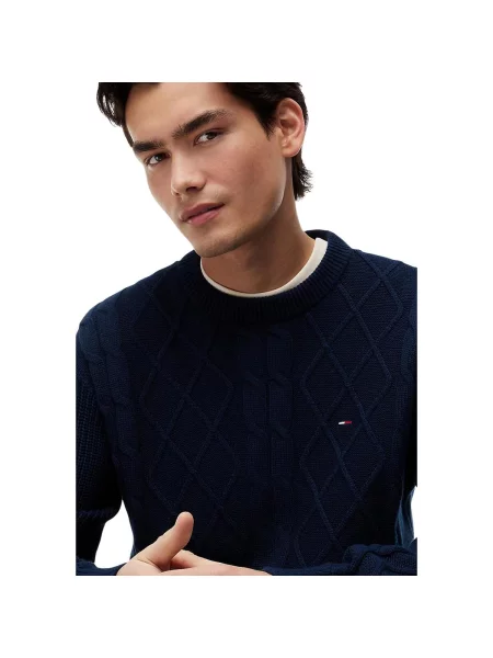 Sveter Tommy Hilfiger modrá