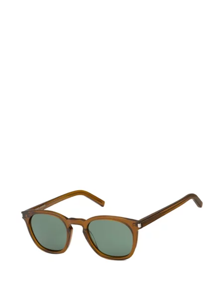 Kulaté sluneční brýle Saint Laurent Eyewear hnědé