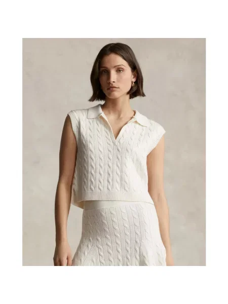 Sweter Ralph Lauren wełniany biały