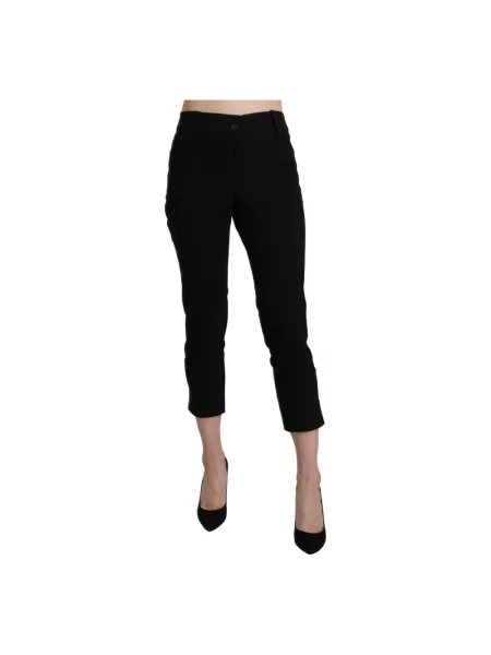 Spodnie z wysokim stanem Bencivenga z wysoką talią czarne