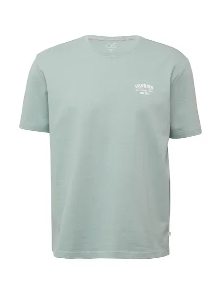 QS Tričko světle / offwhite zelená