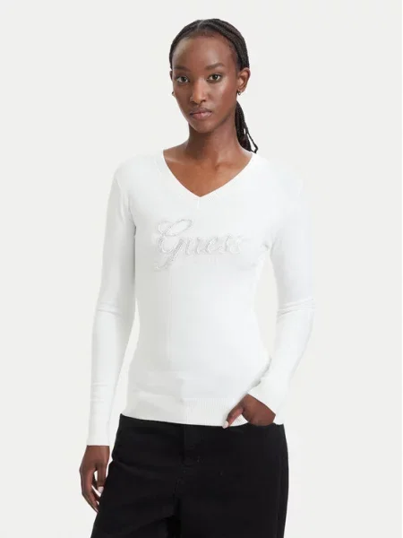 Guess Sweter Kremowy