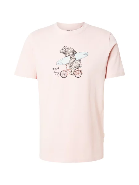 BLEND Póló BHKarsten / világoskék / őszibarack bézs