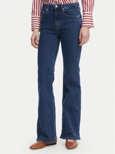 Tommy Hilfiger Jeans hlače Flare Fit modra