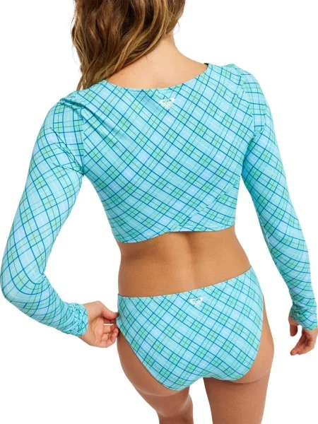 Krótka koszulka z długim rękawem rashguard THE BEACH BABE zielona