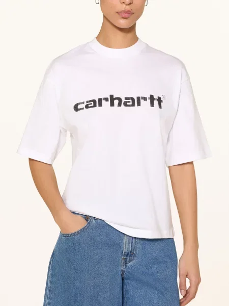 Carhartt Wip Tričko Archive Script bílá