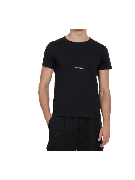 Koszulka Saint Laurent z logo czarna