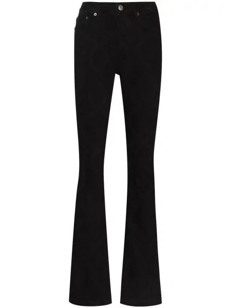 Pantaloni Daily Paper țesuți evazate negru