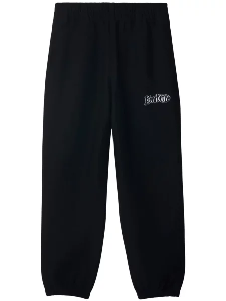 Pantaloni Burberry cu imagine alergare negru