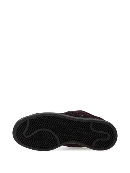 Sneakerși Adidas Campus cu imagine alergare din piele de căprioară negru