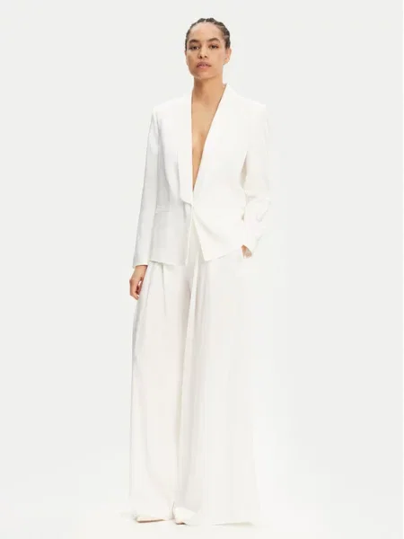 Palazzo hlače BOSS bela