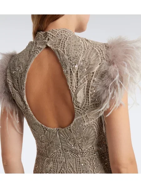 Rochie Georges Hobeika din dantelă gri