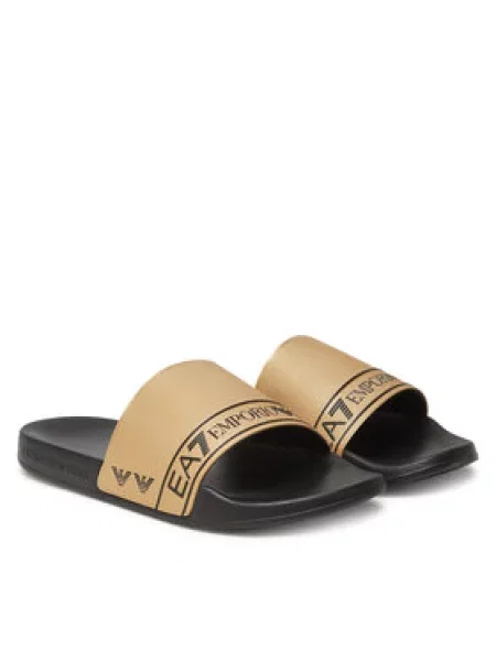 Nazouváky Emporio Armani Water Sports Tape žabky black / gold černé