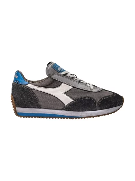 Sneakersy Diadora skórzane z kamieniami szare