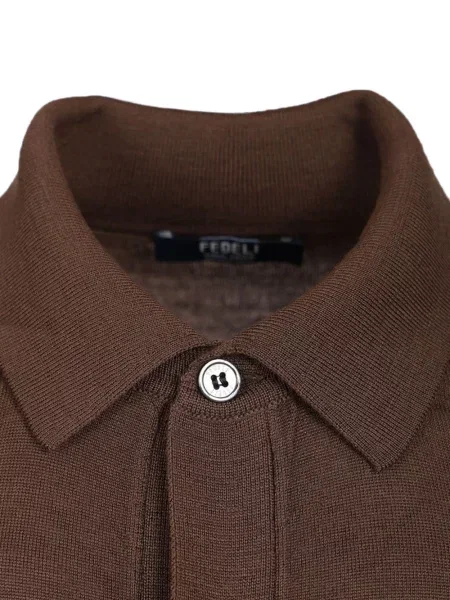 Gulerat tricou polo Fedeli maro