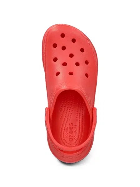 Papuci tip mules Crocs cu platformă roșu