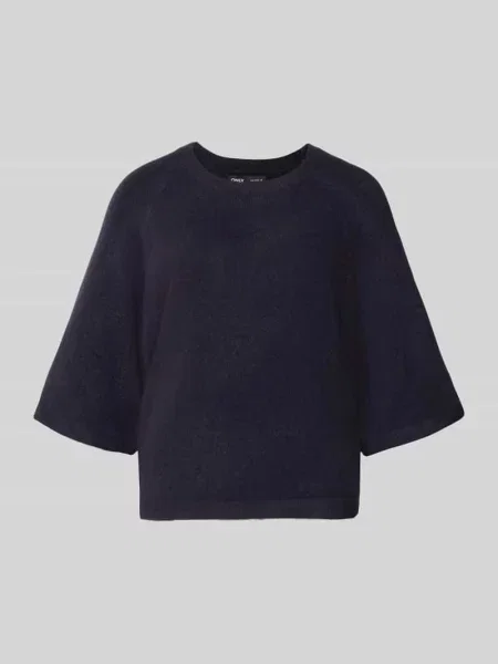 Sweter o kroju regular fit z rękawami o dł. model SIMONI' Only granatowy