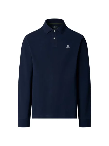 Lung tricou polo Hackett London albastru